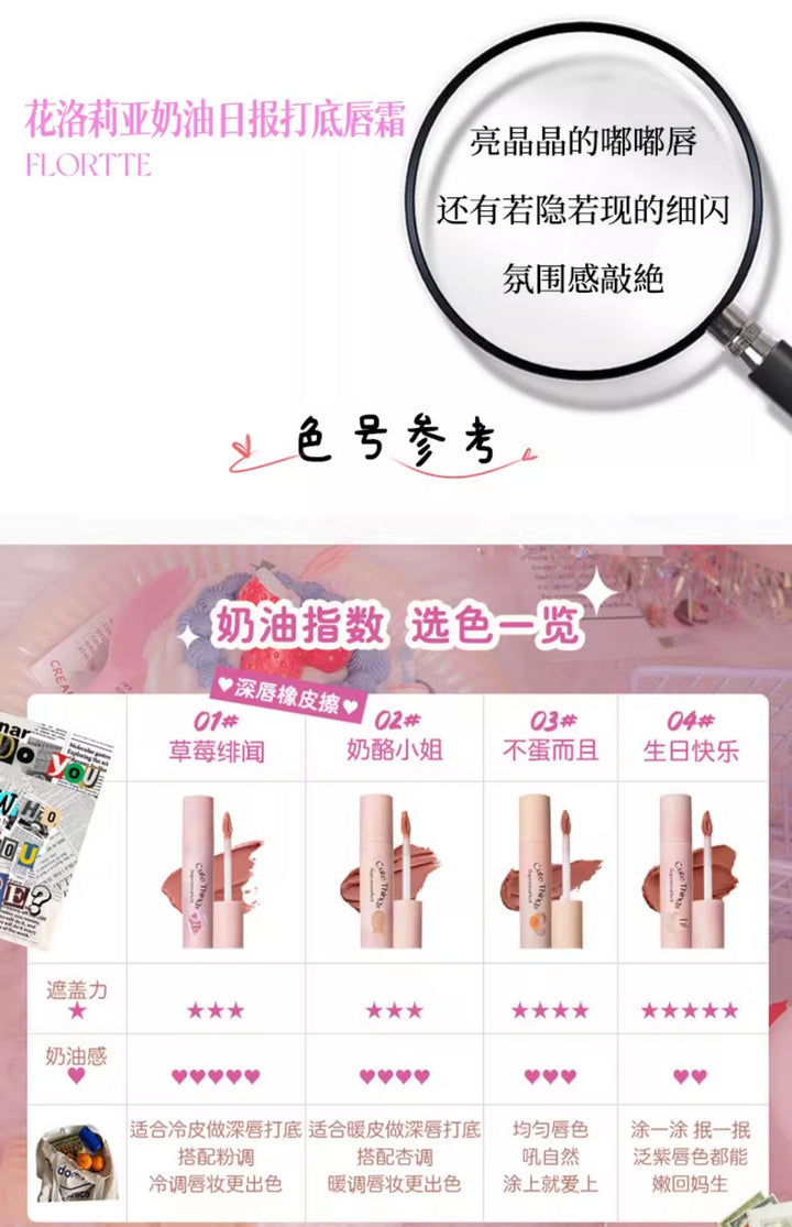 花洛莉亚怪美莉亚系列奶油日报打底唇霜