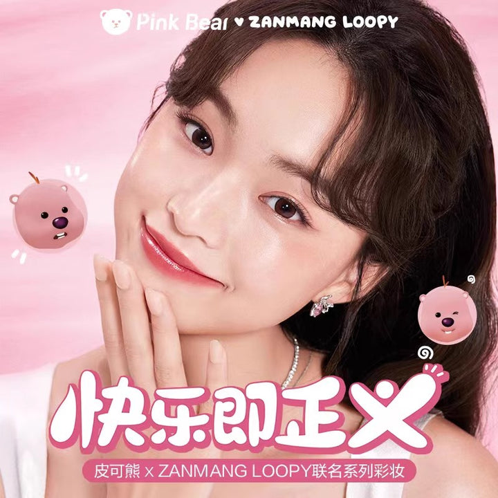 皮可熊粉色牛仔哑致唇泥loopy露比联名皮克熊奶烙口红女 Pink Bear Pink Cowboy Matte Lip Mud