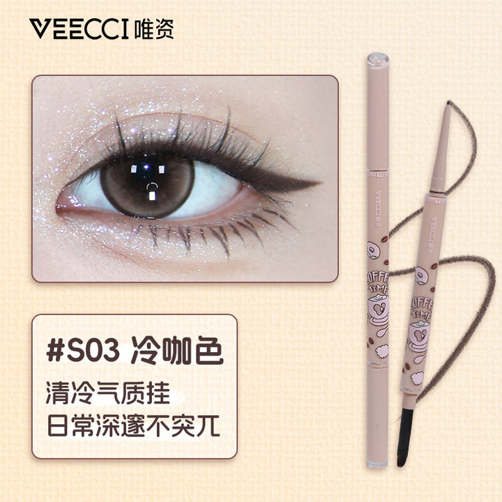 VEECCI唯资咖啡系列双头眼线胶笔 VEECCI Coffee Collection Dual-Ended Gel Eyeliner Pen