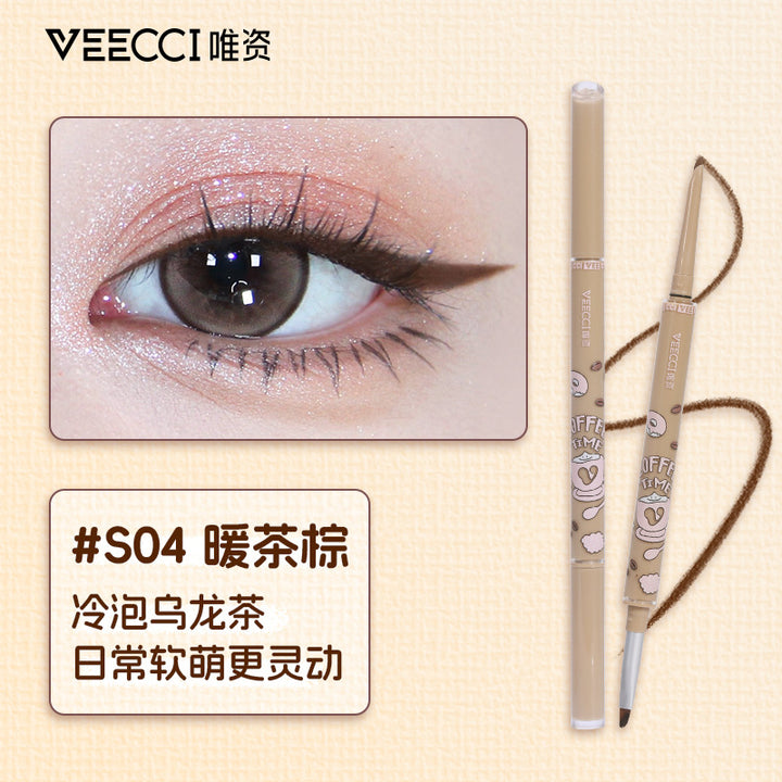 VEECCI唯资咖啡系列双头眼线胶笔 VEECCI Coffee Collection Dual-Ended Gel Eyeliner Pen